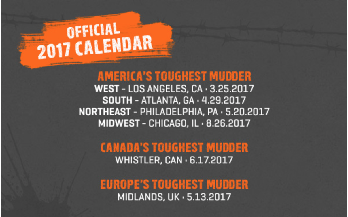 Tough Mudder Announces Toughest Mudder Race Schedule Mud Run, OCR